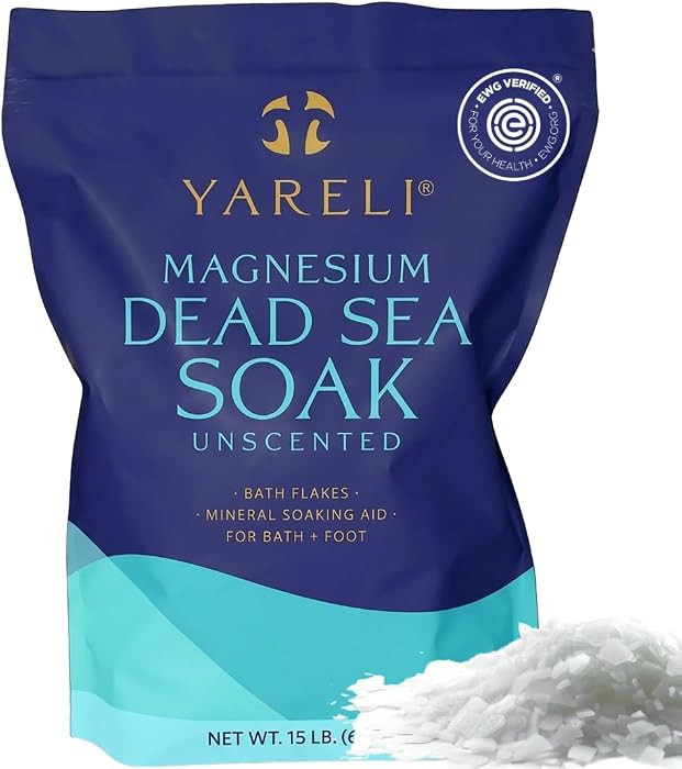 Magnesium Flakes, 15lb Dead Sea Bath Soak, Alternative to Epsom Salt | Amazon (US)