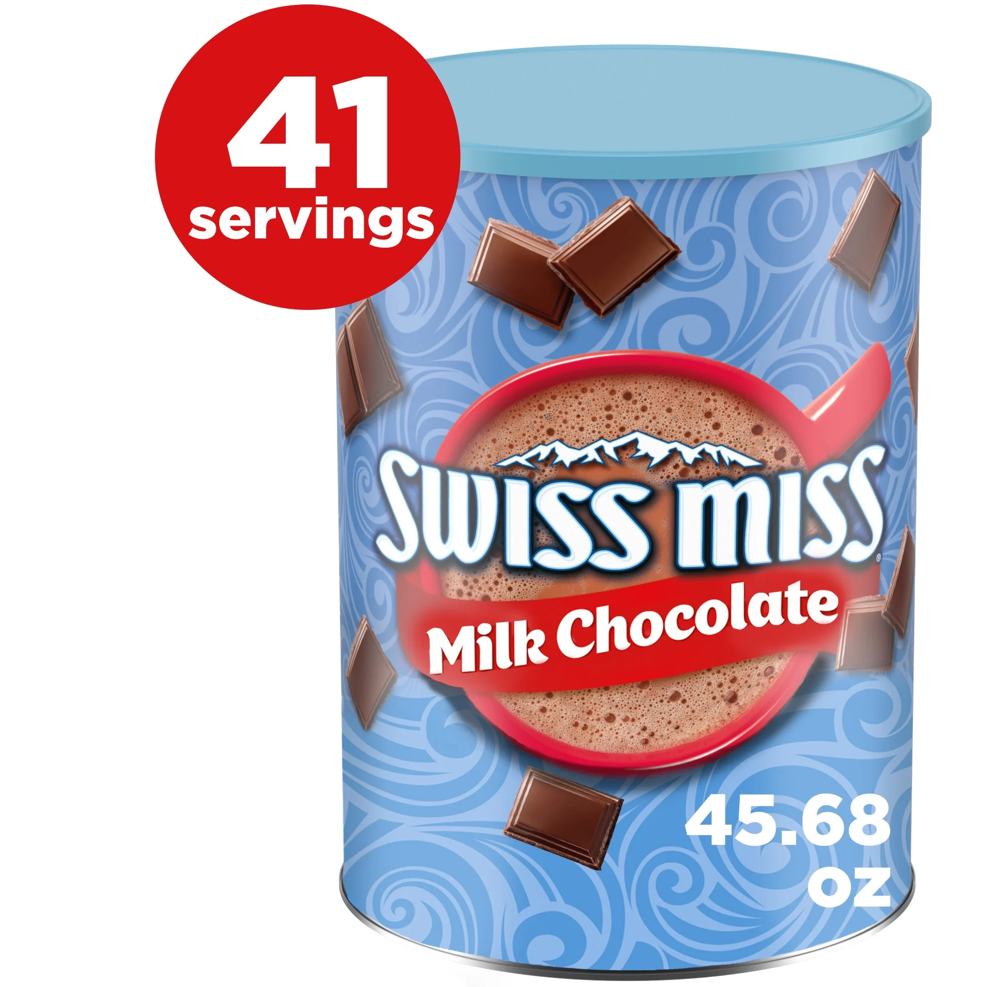 Swiss Miss Milk Chocolate Flavored Hot Cocoa Mix, 45.68 oz. Canister | Walmart (US)
