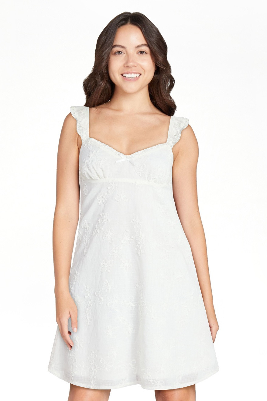 No Boundaries Ruffle Strap Mini Dress, Women's XXS-XXL | Walmart (US)
