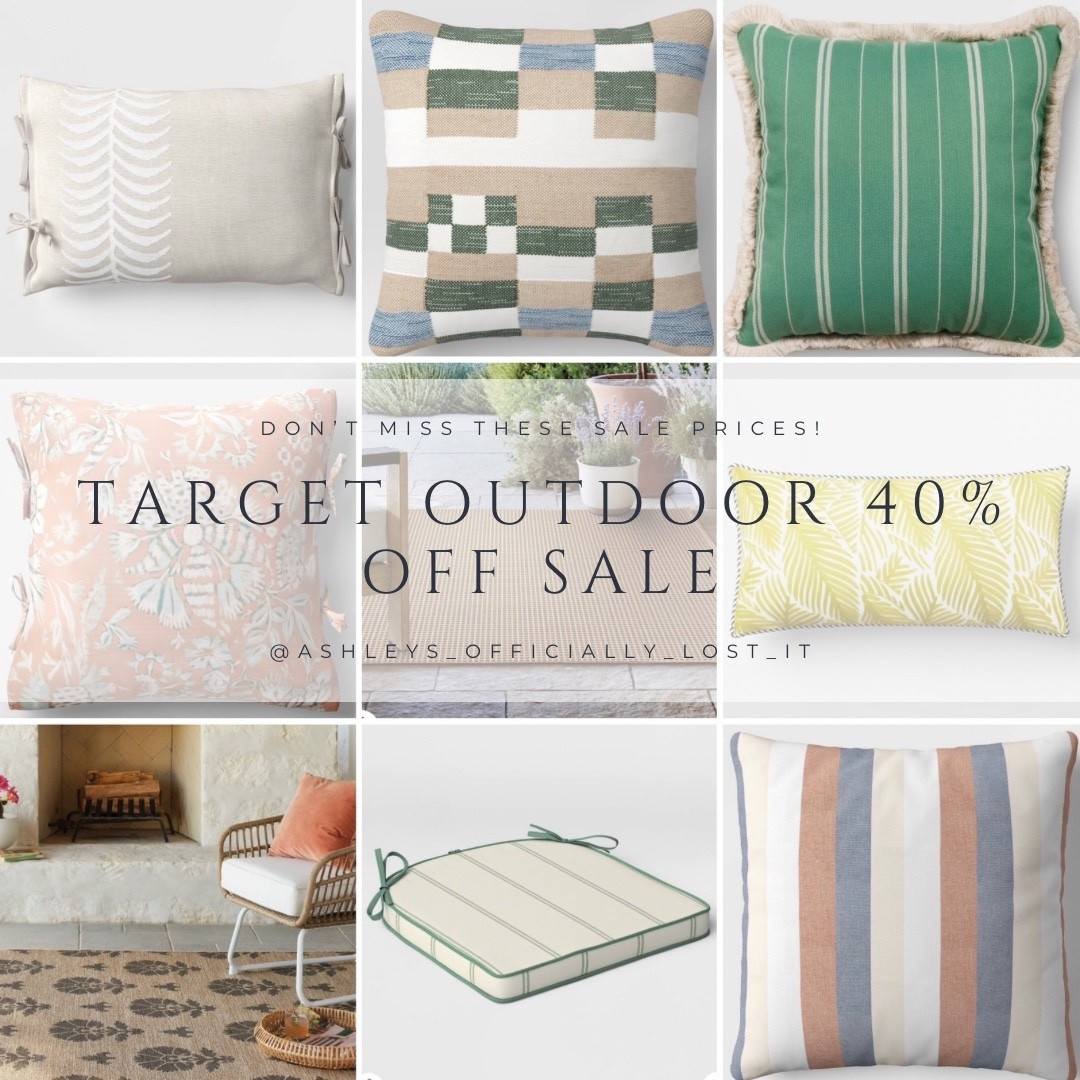 Don’t miss the 40% off sale on select outdoor/patio decor at Target!  They have pillows, rugs, umbrellas and more! It’s only select items though, so I pulled out several here! 

#LTKFindsUnder50 #LTKSaleAlert #LTKHome