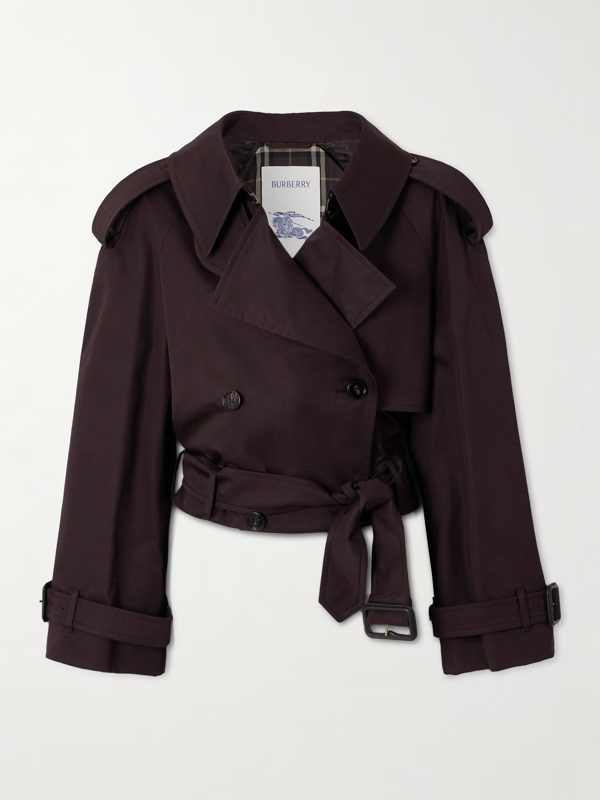 Dolebury cropped cotton-gabardine trench coat | NET-A-PORTER (UK & EU)