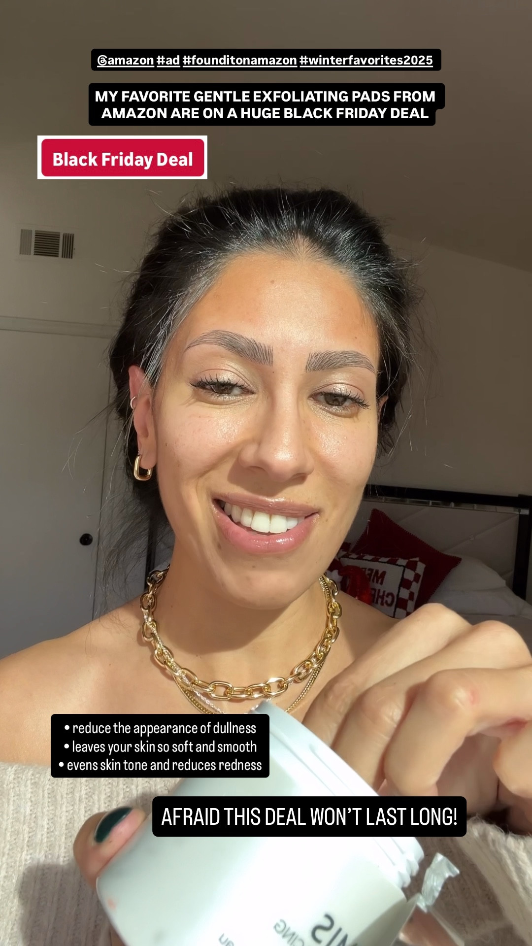 #ad @amazon #winterfavorites2025 #founditonamazon Partnered with Amazon to bring you some Black Friday deals - these one of my favorite everyday exfoliating pads. So gentle on the skin, evens out skin tone, leaves your skin so soft and smooth. 

 

#LTKSaleAlert #LTKselfcare #LTKCyberWeek