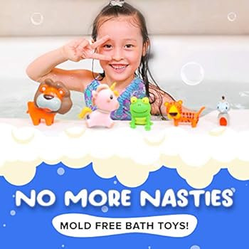 Mold Free Bath Toys for Babies and Toddlers, Animal No Hole Bath Toys, Non Squirting Bath Toys no... | Amazon (US)