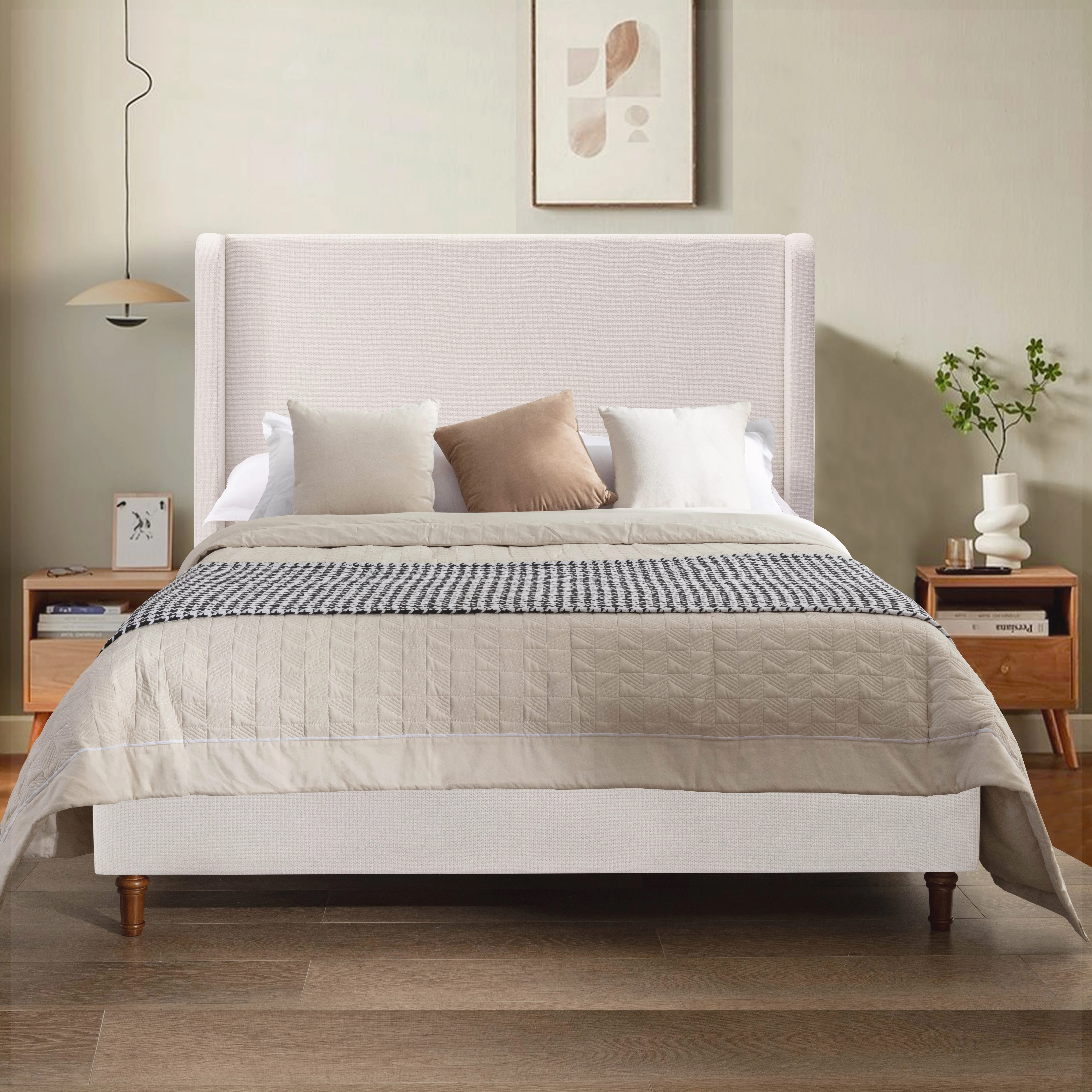 Mozter Upholstered Wingback BedSee More byLatitude Run®4.7Rated 4.7 out of 5 stars.194 Reviews | Wayfair North America
