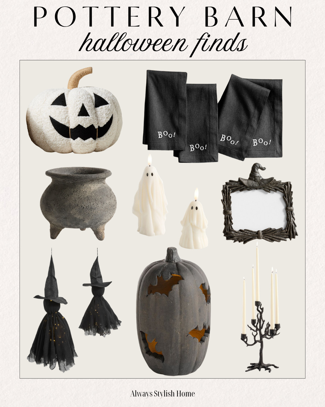 NEW POTTERY BARN HALLOWEEN HOME DECOR HAS ARRIVED🎃 check out these chic black and white halloween decor finds from Pottery Barn before they sell out! #halloweendecor #halloween #spookyseason #halloweenhomedecor #potterybarn #potterybarnhalloween #potterybarnhomedecor #fall #Fallhomedecor #falldecor 

 #LTKSeasonal #LTKHome