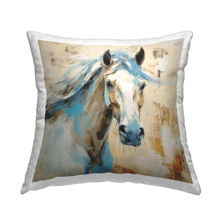 Stupell Industries Abstract Horse Portrait Decorative Printed Throw Pillow, 18 x 18 | Walmart (US)