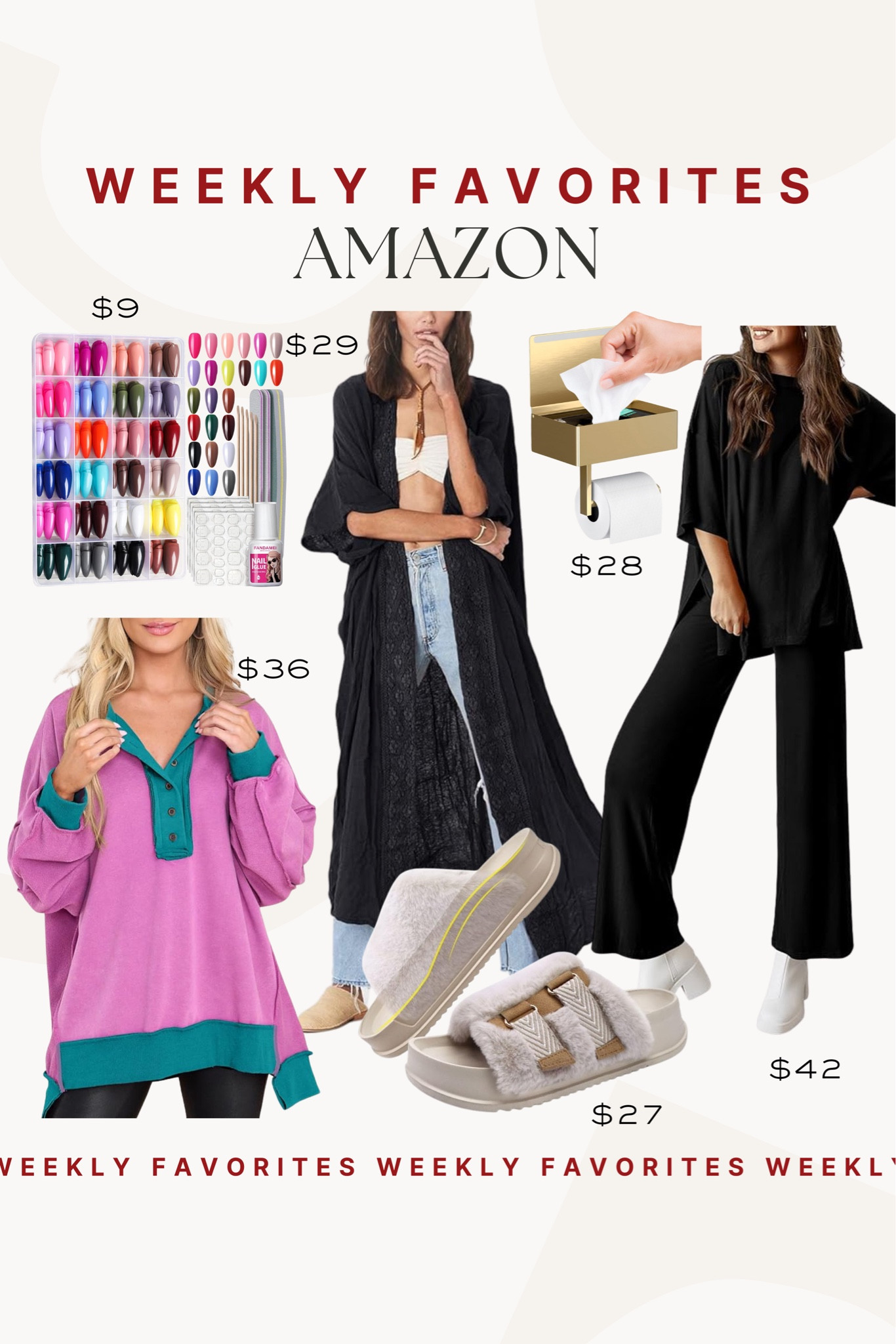 Rounding up this weeks amazon favorites! We are loving these amazon fashion finds and they’re all still in stock! 

Weekly favorites, amazon, amazon matching set, amazon shirt, nails, amazon shoes 

#LTKfindsunder50 #LTKfindsunder100 #LTKstyletip