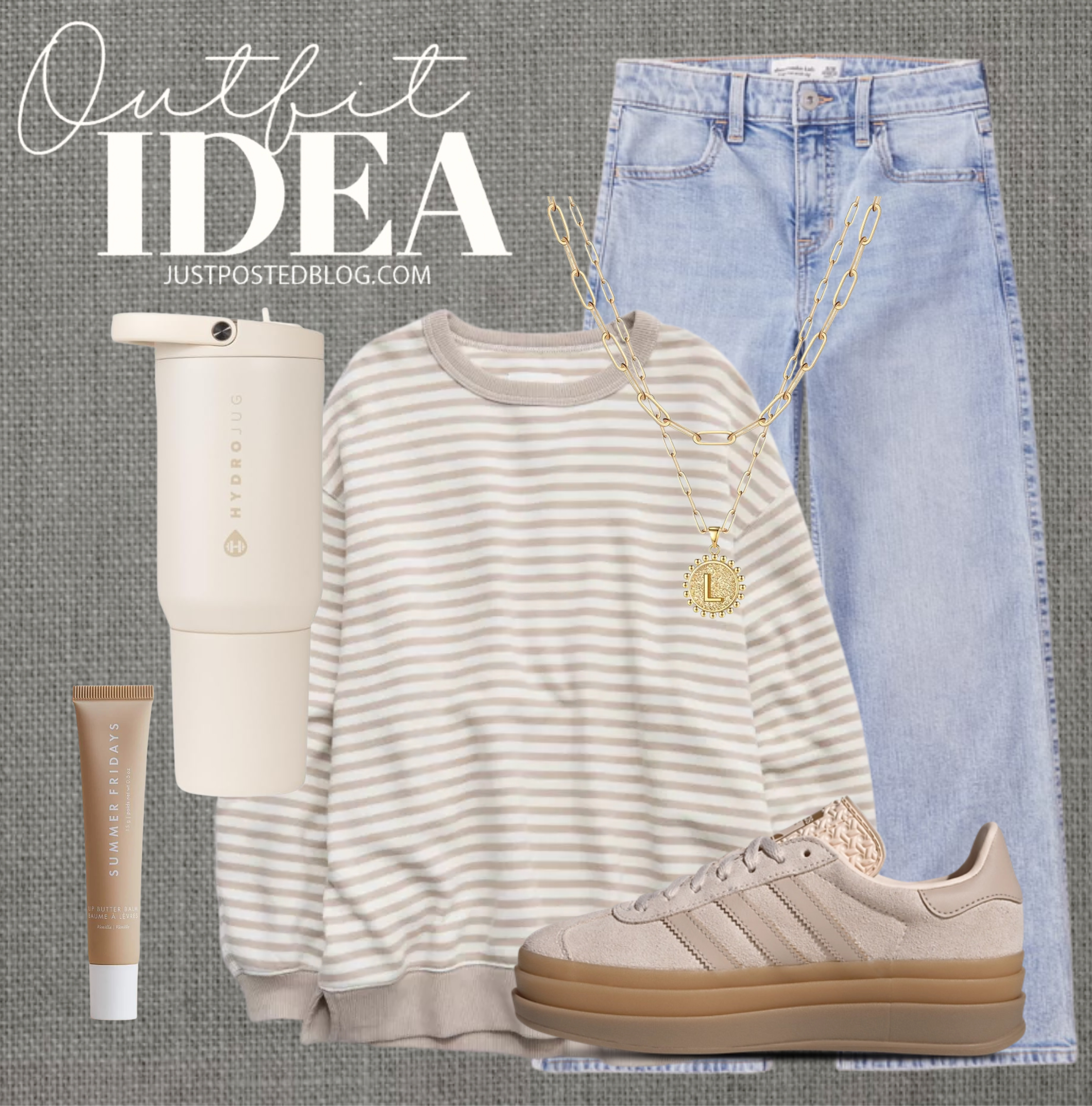 I LOVE stripes!!! This is such a cute outfit for tweens and teens!! This is a women's sweatshirt!!! 

 