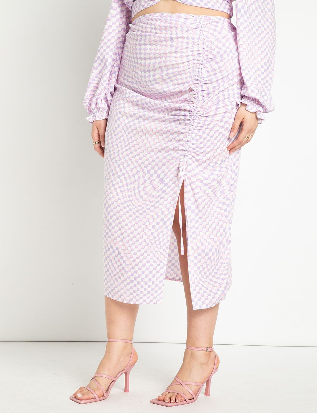 Cinched Front Skirt | Women's Plus Size Skirts | ELOQUII | Eloquii