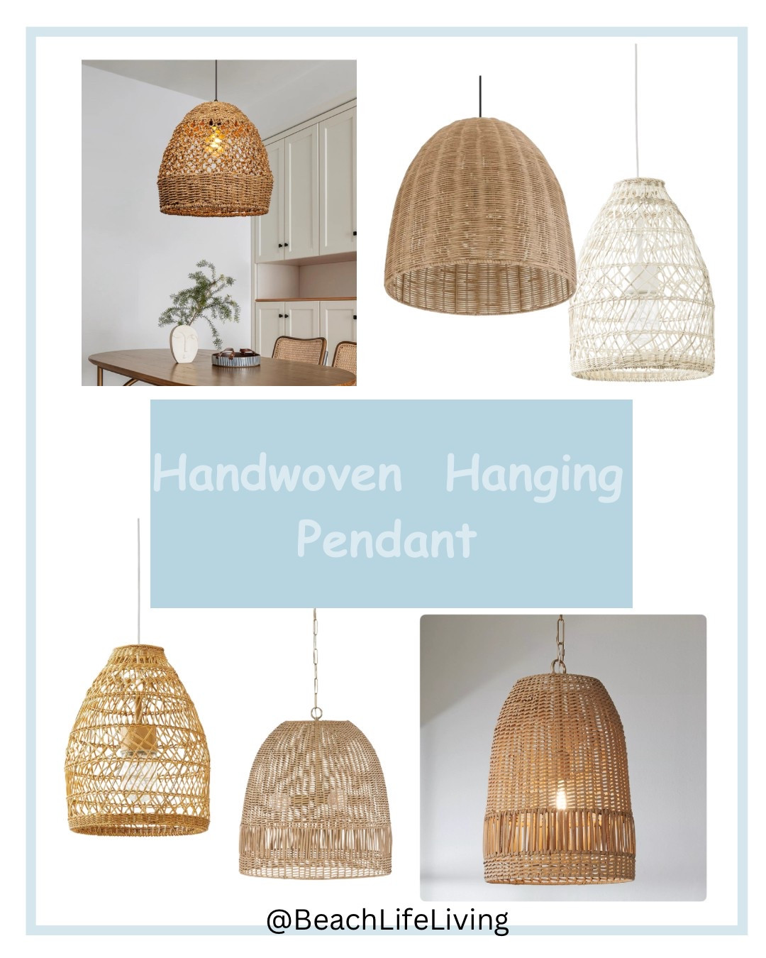 Collection of Handwoven Pendants 
Bring coastal charm into your home

#pendants #lighting #coastal 

#LTKHome