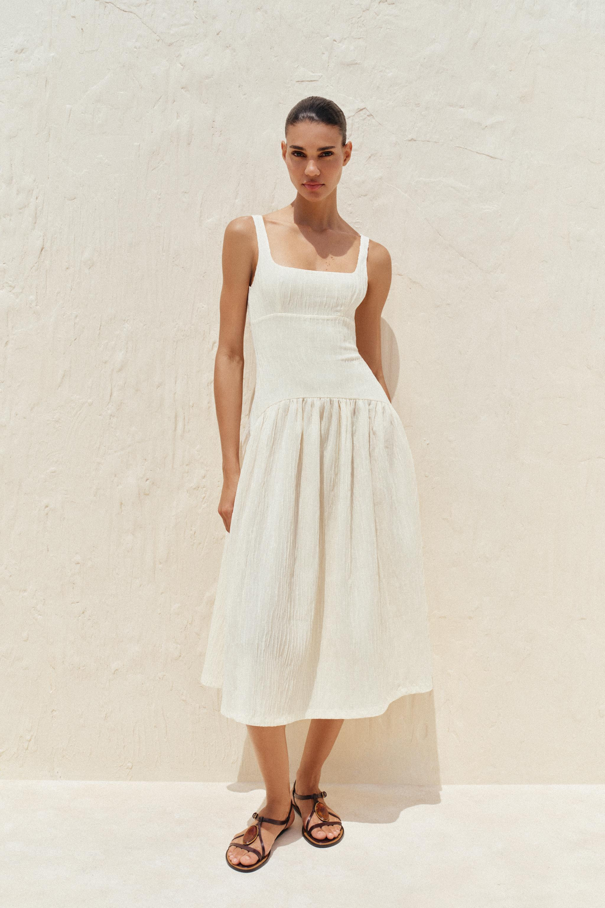 TEXTURED STRAPPY DRESS | Zara US