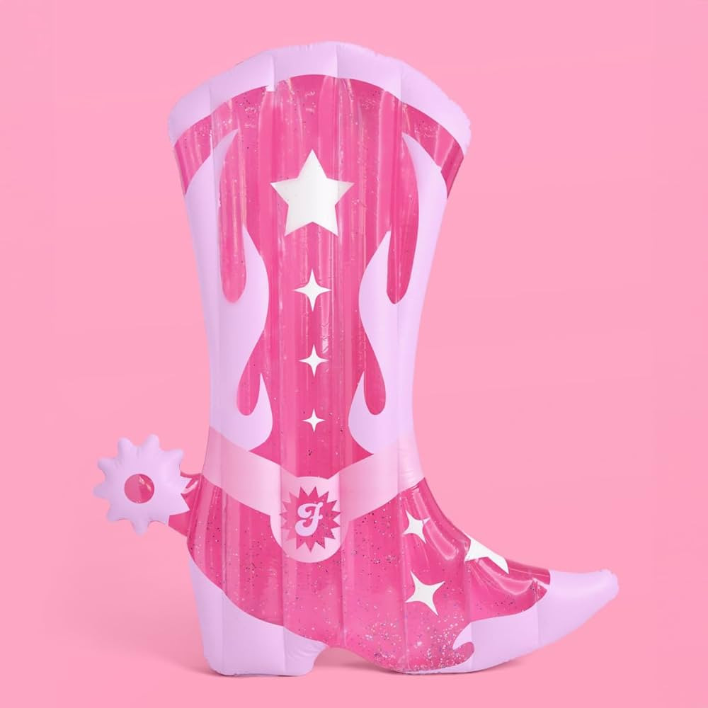 xo, Fetti Cowgirl Boot Pool Float - 6 ft Glitter | Last Rodeo Bachelorette Pool Decorations, West... | Amazon (US)