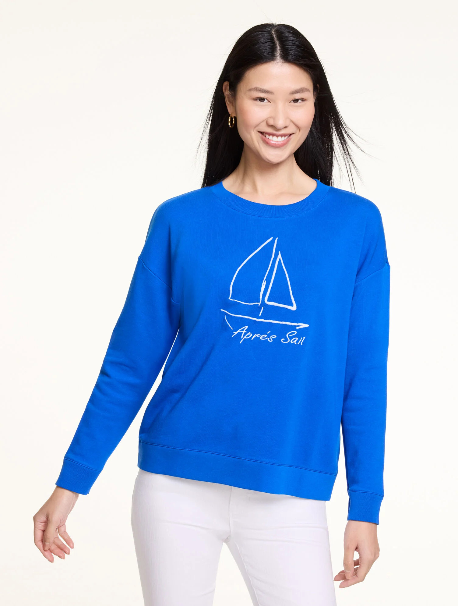 French Terry Sweatshirt - Après Sail | Talbots
