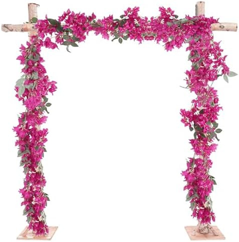 IPOPU 5.9 Ft Artificial Bougainvillea Flowers Garland 2PCS Fake Silk Bougainvillea Vines Long Pla... | Amazon (US)