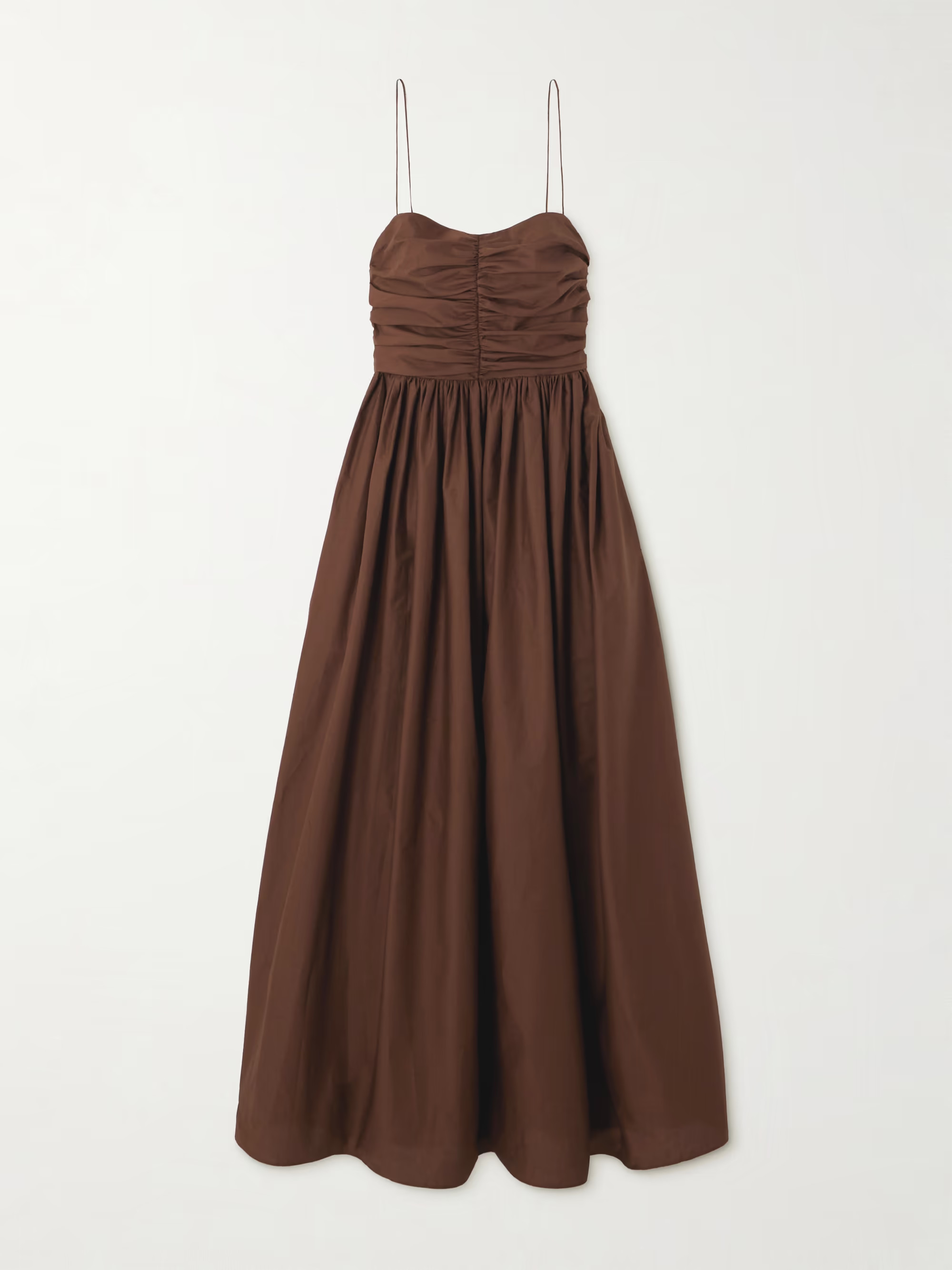 Midikleid aus Biobaumwollpopeline mit Raffungen | NET-A-PORTER (UK & EU)