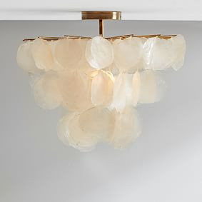 Large Capiz Flush Mount (18") | Pottery Barn Teen
