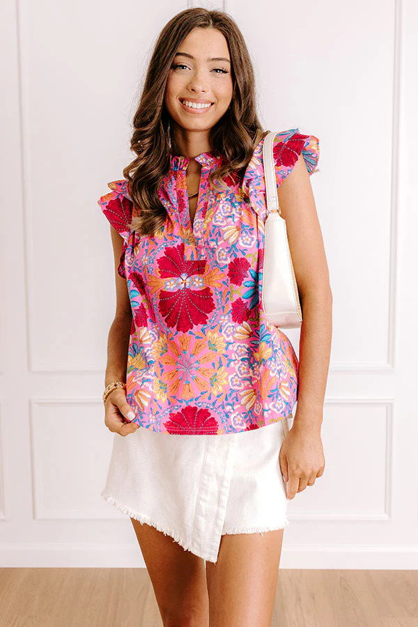 Fiesta Bloom Shift Top | Impressions Online Boutique