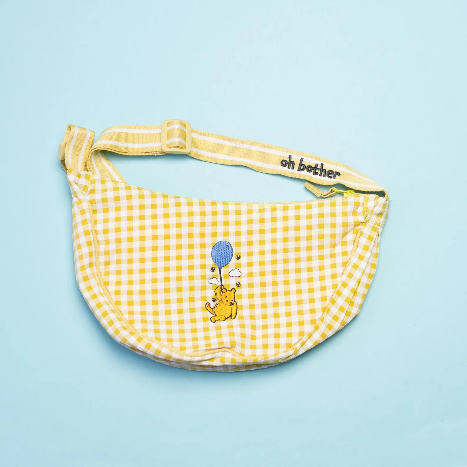 Winnie Oh Bother Gingham Embroidered Sling Bag | Etsy (Global)