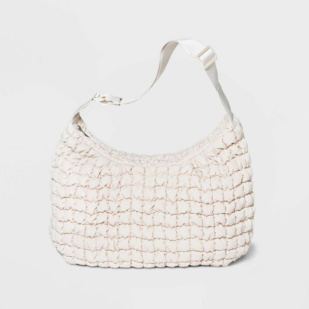 Quilted Athleisure Shoulder Handbag - A New Day™ Off-White | Target