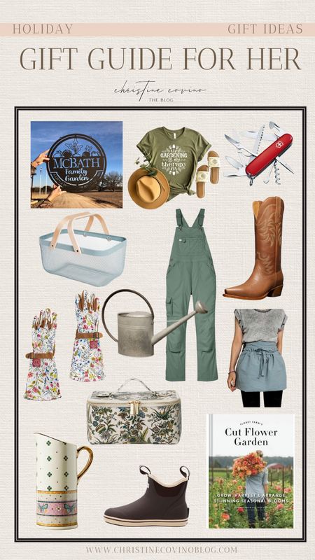 Gift ideas for the gardener in your life! Swiss Army knife, garden boots, Duluth overalls, watering can, harvest basket, apron

#LTKGiftGuide #LTKhome #LTKfamily