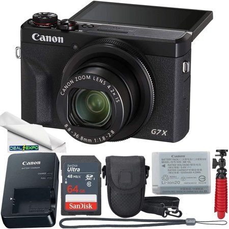 Canon Powershot G7X Mark III Point & Shoot Digital Camera( Black) + Deal- Expo Accessory Bundle | Walmart (US)