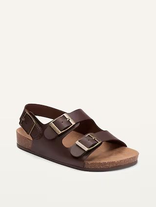 Unisex Faux-Leather Double-Buckle Sandals for Toddler | Old Navy (US)