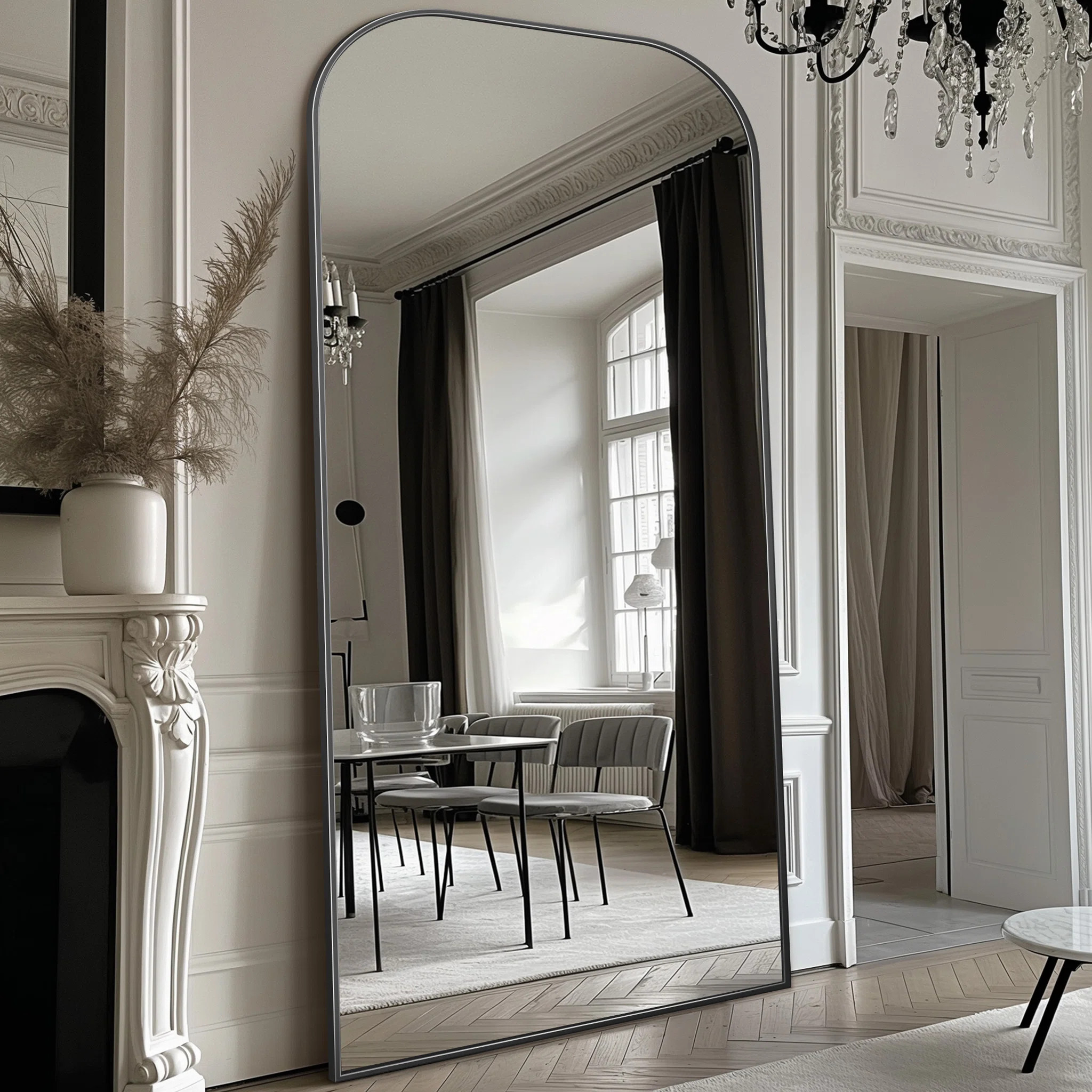 Arched Metal Oversized Full-Length Mirror | Wayfair North America