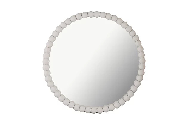 Baria White Wooden Mirror | Ashley Homestore