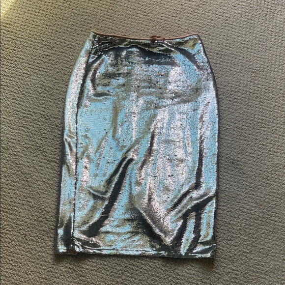 Silver Sequin Diane Von Furstenburg Skirt | Poshmark