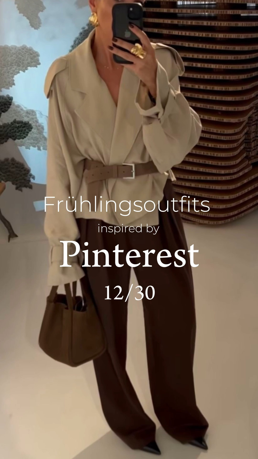 Spring Outfit inspired by Pinterest♥️🤍 12/30 

Frühlingsoutfit , all in brown, brown trousers, wide leg, braun top, braunes Oberteil, braune, weite Hose, spring outfit, brown bag suede bag, Demellier, mango, trench, 

#LTKstyletip #LTKdeutschland #LTKspring