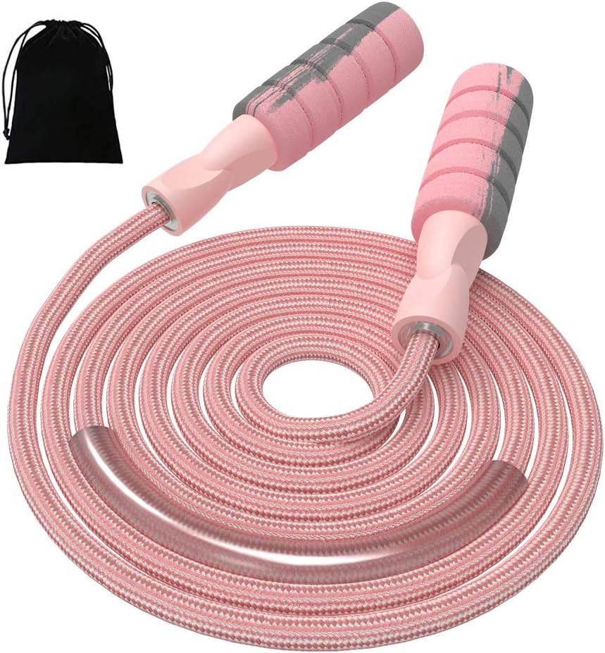 FITMYFAVO Jump Rope Cotton Adjustable Skipping Weighted jumprope for Women，Adult and Children Athlet | Amazon (US)