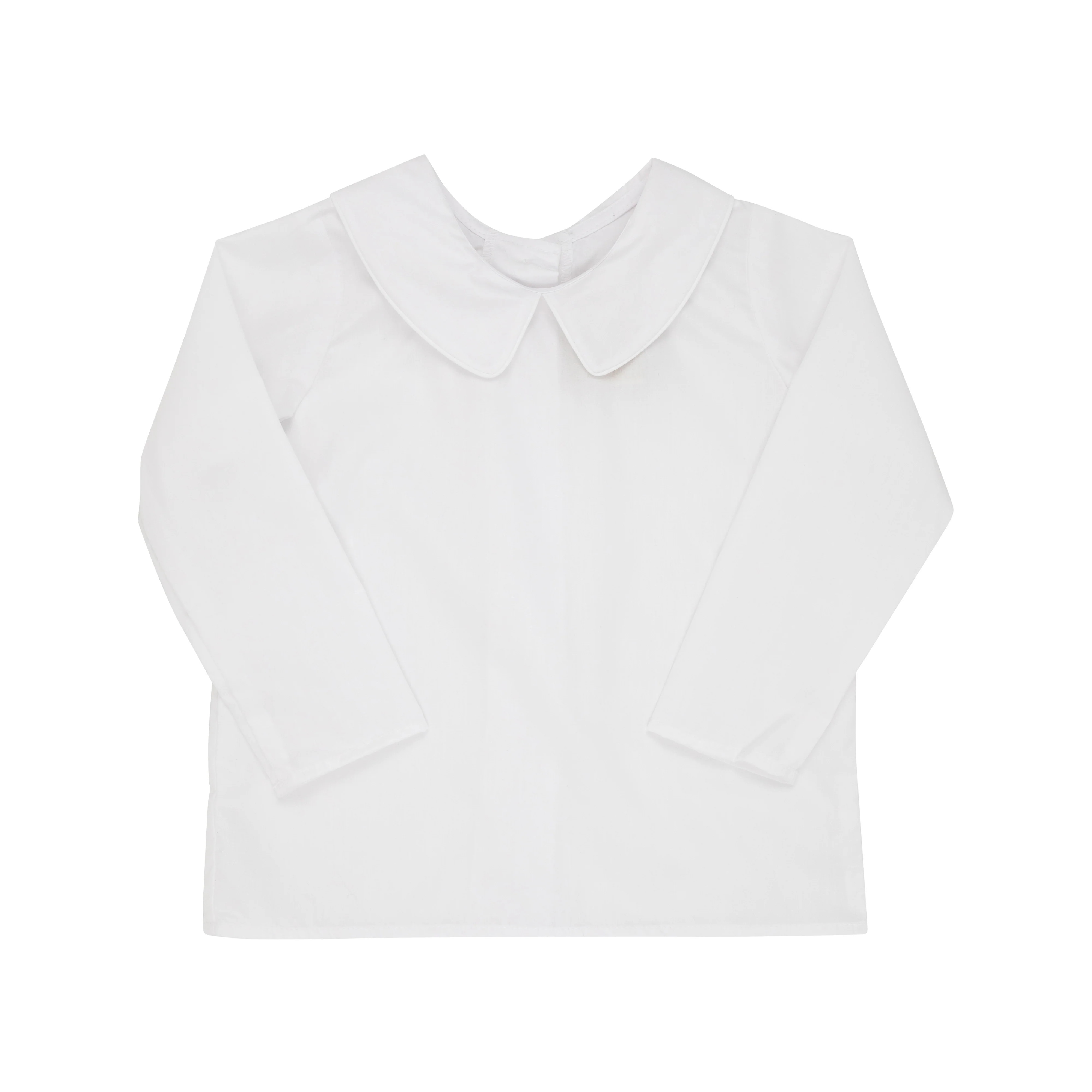Peter Pan Collar Shirt & Onesie (Long Sleeve Woven) - Worth Avenue White | The Beaufort Bonnet Company