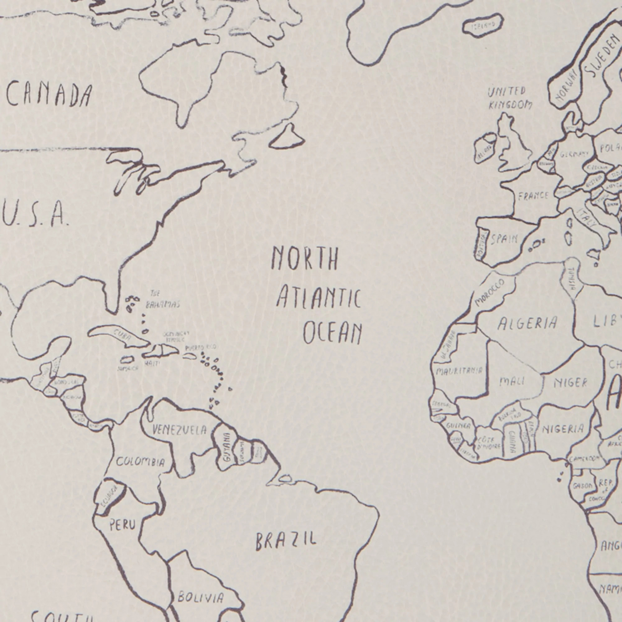 Midi-World Map / Circle | Gathre