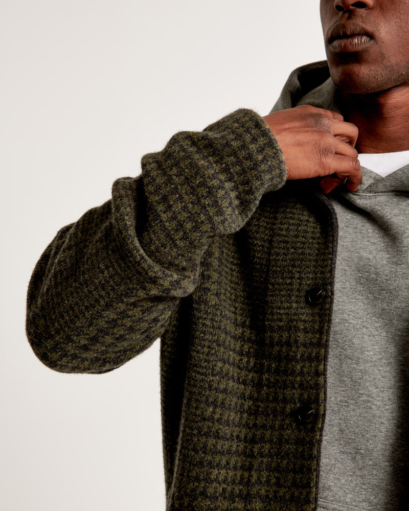 Men's Sweater Shirt Jacket | Men's Tops | Abercrombie.com | Abercrombie & Fitch (US)