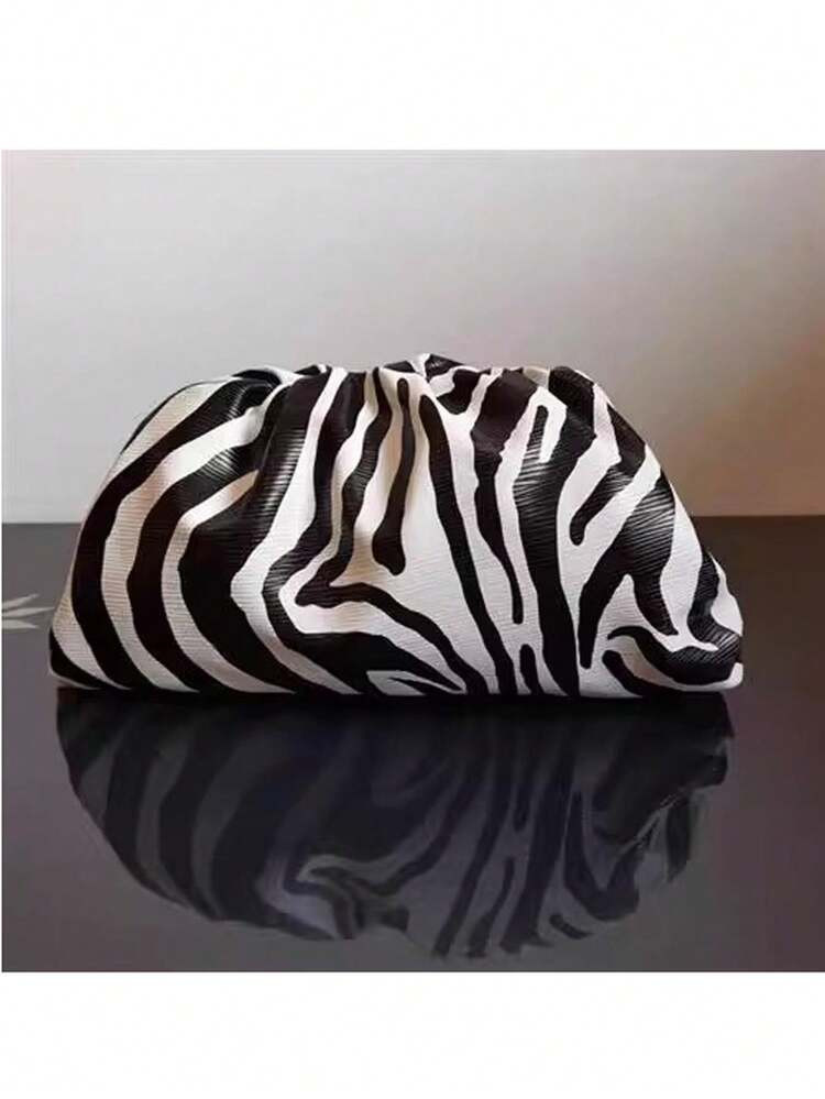 Bags For Women Day Clutch Bag Dumpling Zebra Holographic Women Handbag | SHEIN