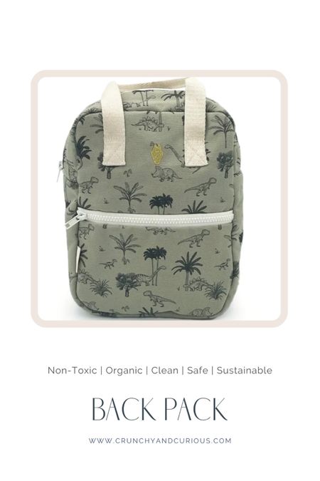 Non-toxic backpack

Dinosaur backpack 
100% cotton book bag
Non toxic book bag
Back to school

COMPOSITION
Interior : 100% Cotton, Padding : 100% Cotton
Exterior: 100% cotton canvas

Oekotex

#LTKGiftGuide #LTKfamily #LTKkids