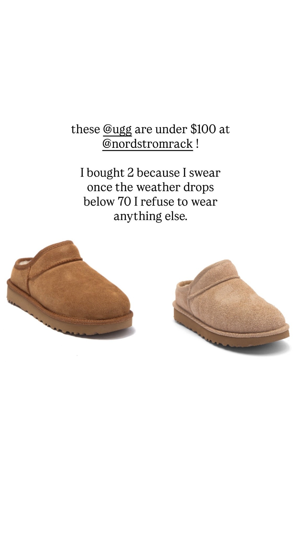 STOCKING UP ON UGGS UNDER $100.00!!

I got the sand & chestnut! But I truly might go back for the others too!!

#LTKFindsUnder100