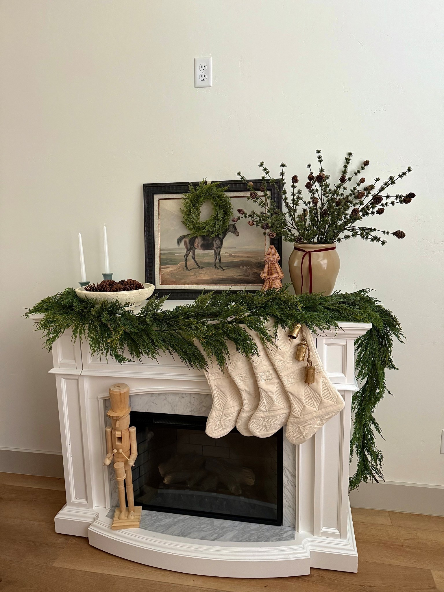 Holiday fireplace styling 🌲✨

#LTKSaleAlert #LTKHoliday #LTKHome