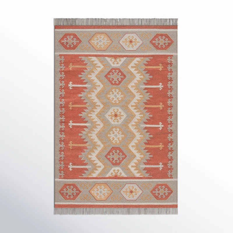 Avalyn Performance Orange Indoor/Outdoor Rug | AllModern