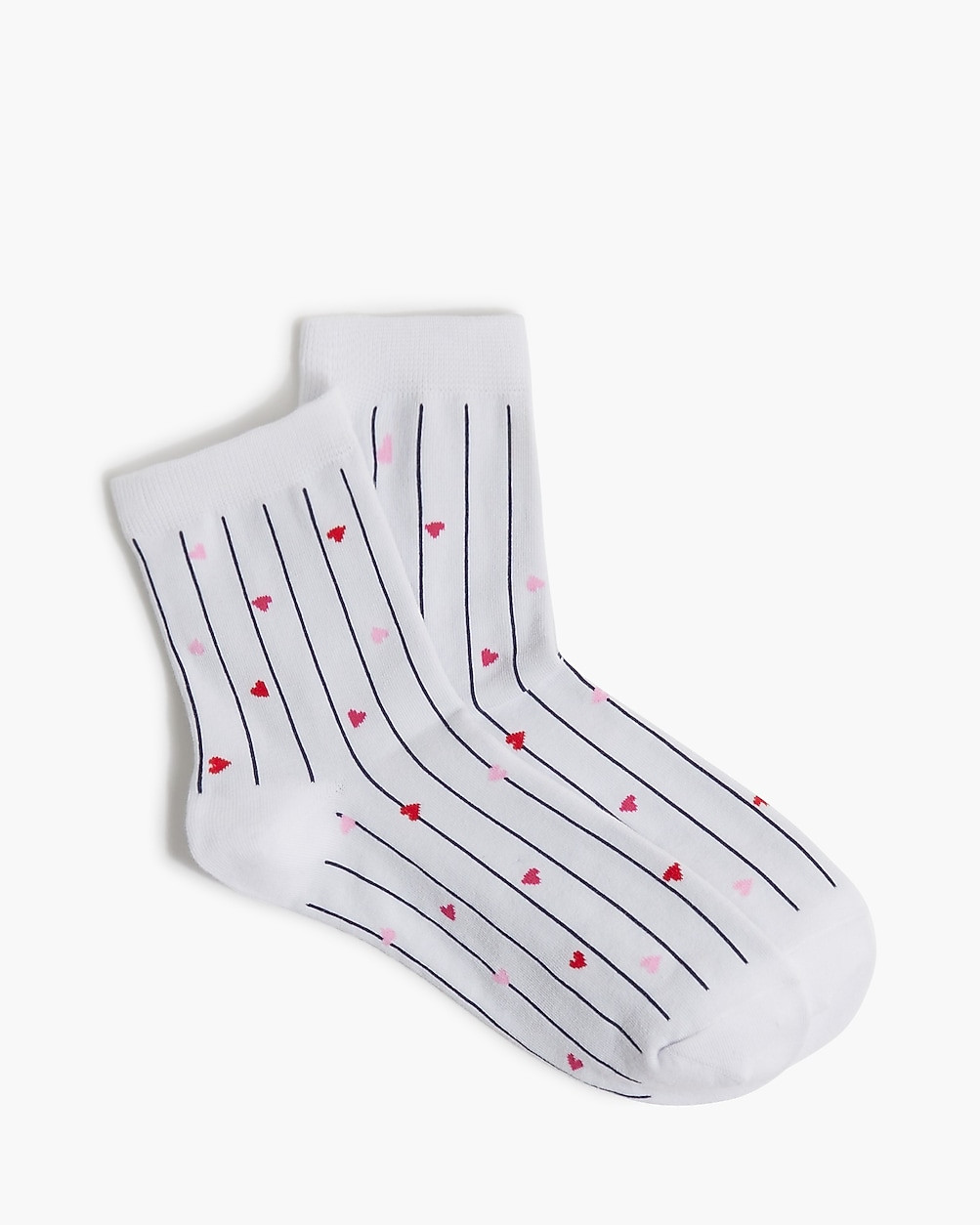 Pinstripe heart boot socks | J.Crew Factory
