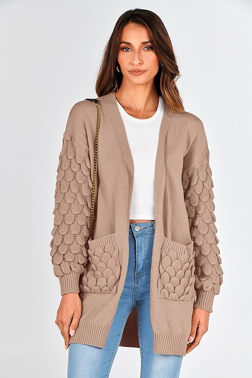 PRETTYGARDEN Women's Cardigan Sweaters Fall Clothes Open Front Cable Knit Oversized Winter Coats ... | Amazon (US)