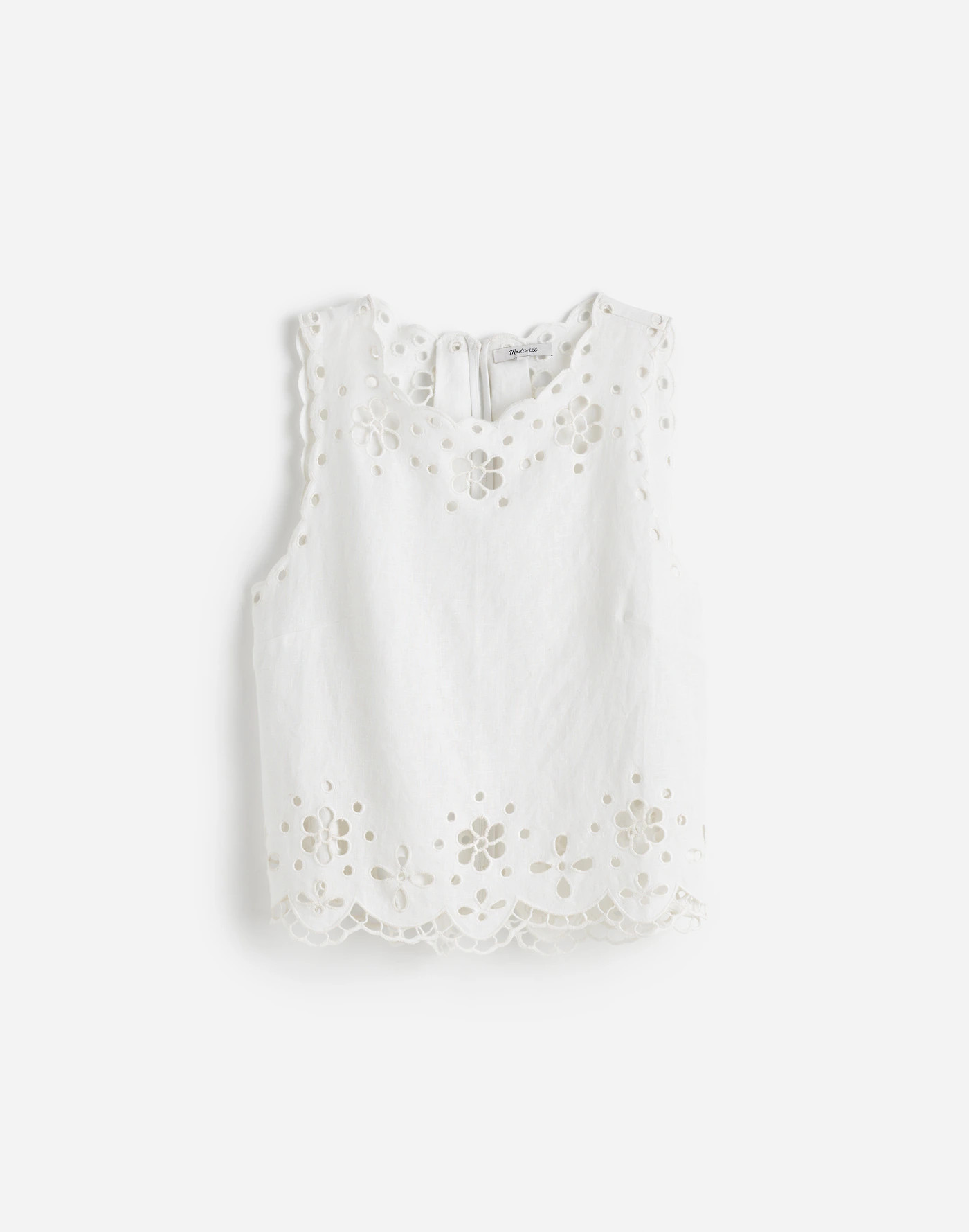 Embroidered Eyelet High-Low Tank | Madewell | Madewell