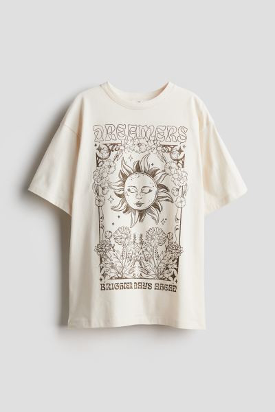 Oversized printed T-shirt | H&M (UK, MY, IN, SG, PH, TW, HK)