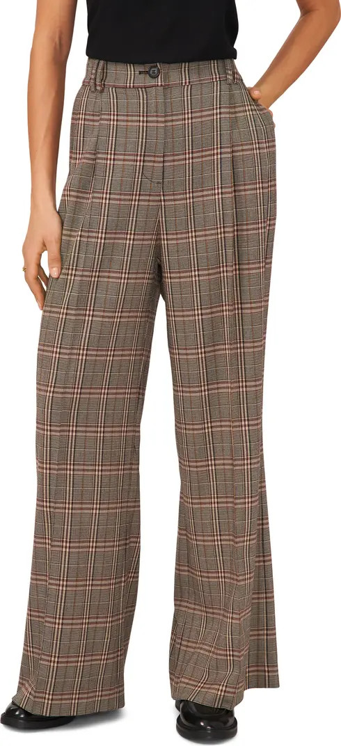 Plaid High Waist Wide Leg Pants | Nordstrom