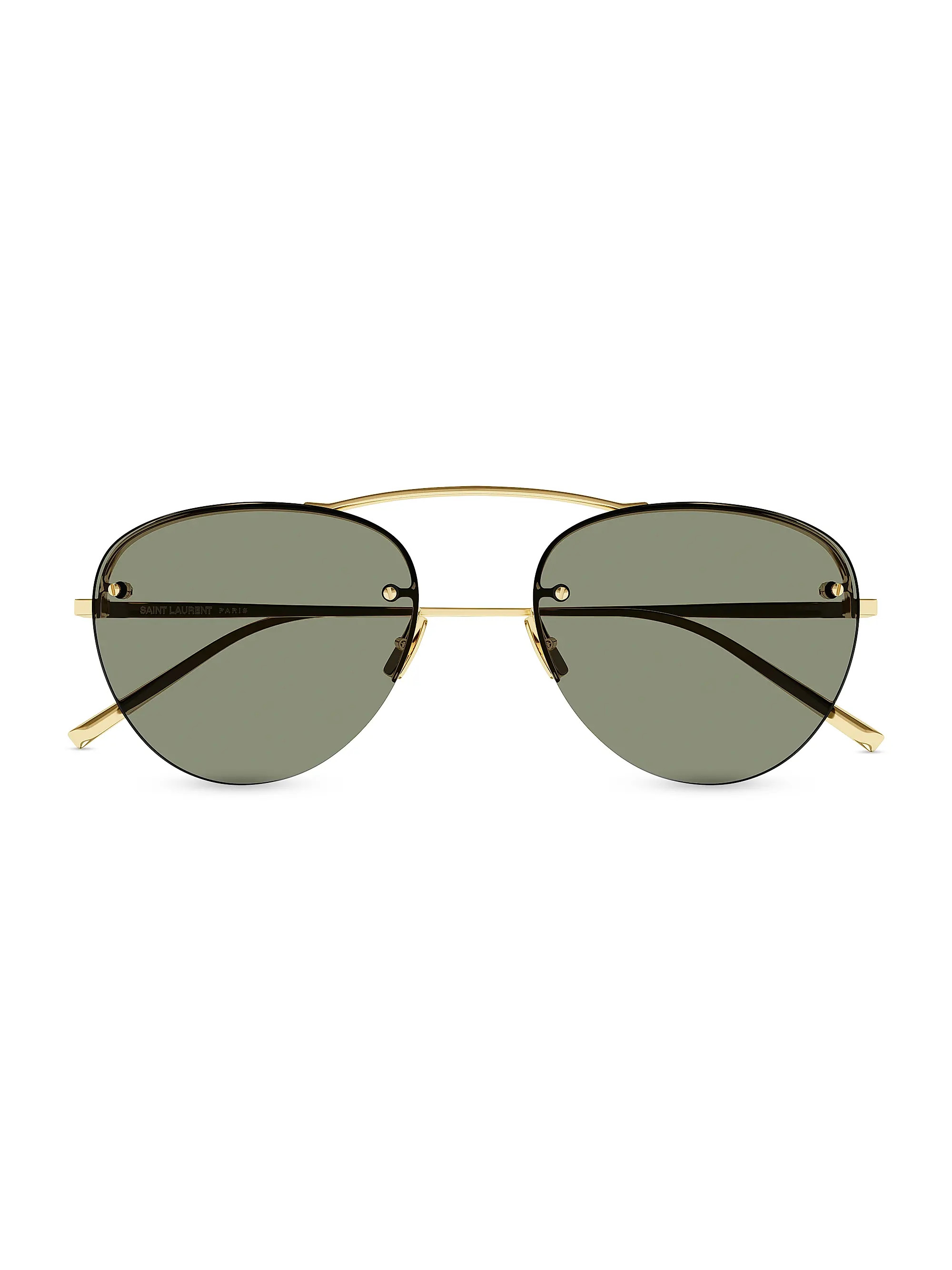 Metal High-Bridge 55MM Aviator Sunglasses | Saks Fifth Avenue
