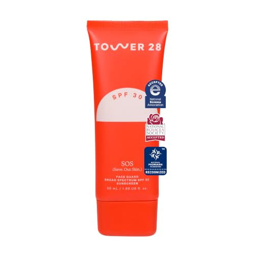 Tower 28 SOS FaceGuard SPF 30 Zinc Oxide Face Sunscreen (2.3 oz) | Amazon (US)
