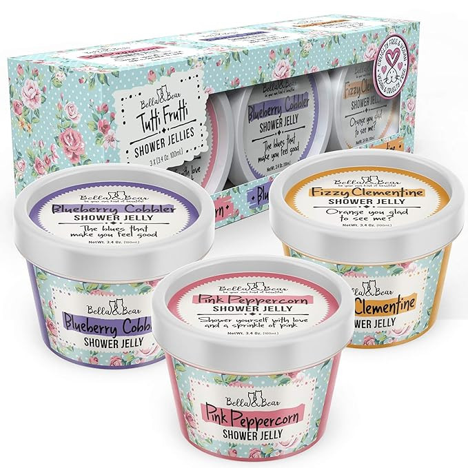 Bella & Bear Tutti Frutti Shower Jellies, cute gifts for teenage girls and tweens, pack of 3 x 3o... | Amazon (US)
