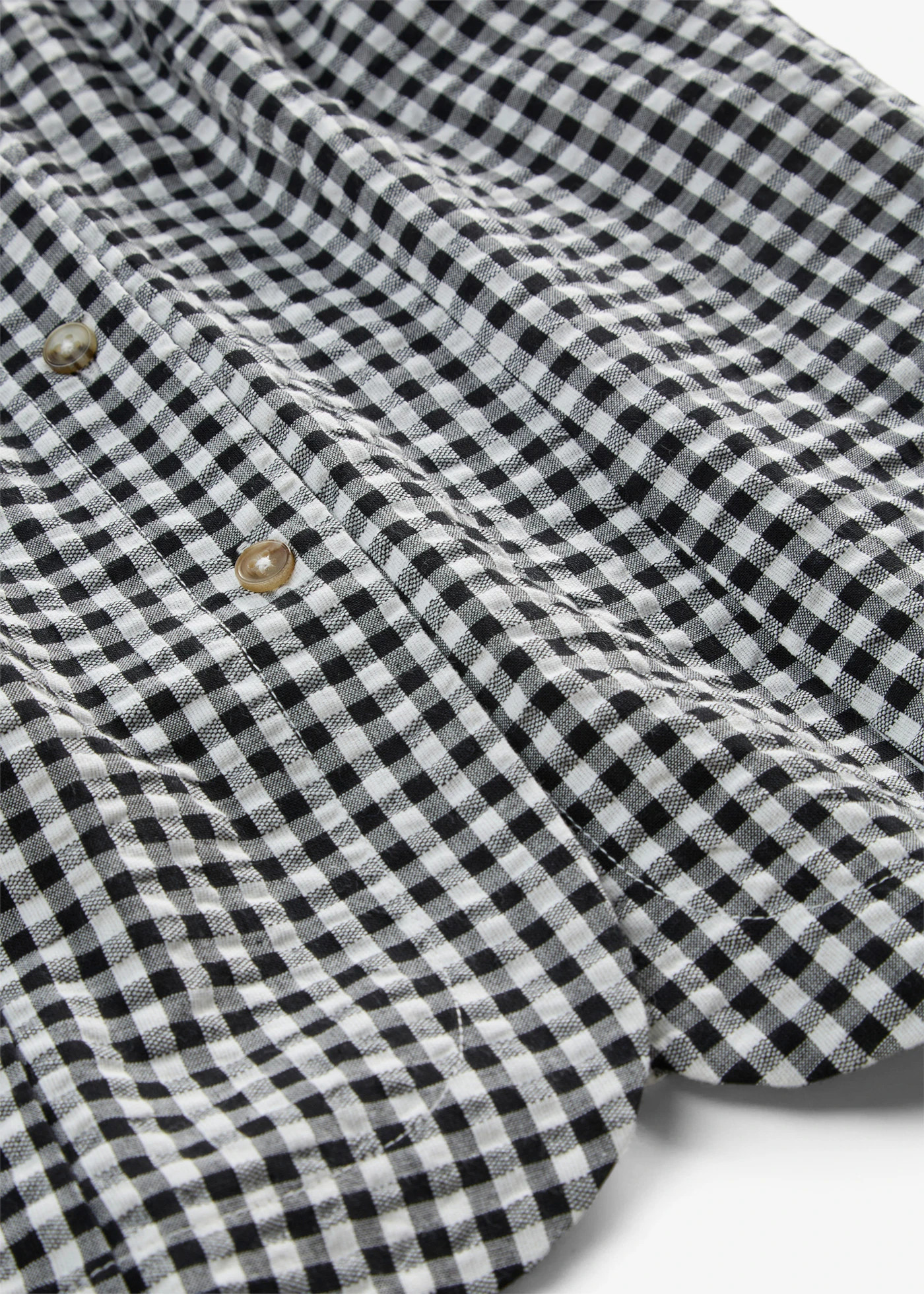 Mouwloze blazer van puur katoen zwart geruit | Bonprix NL