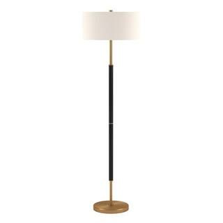Meyer&Cross Simone 61.5 in. Matte Black and Brass Floor Lamp-FL0159 - The Home Depot | The Home Depot