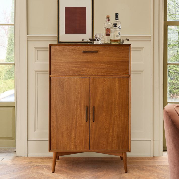 Mid-Century Tall Bar Cabinet (32") | West Elm (US)